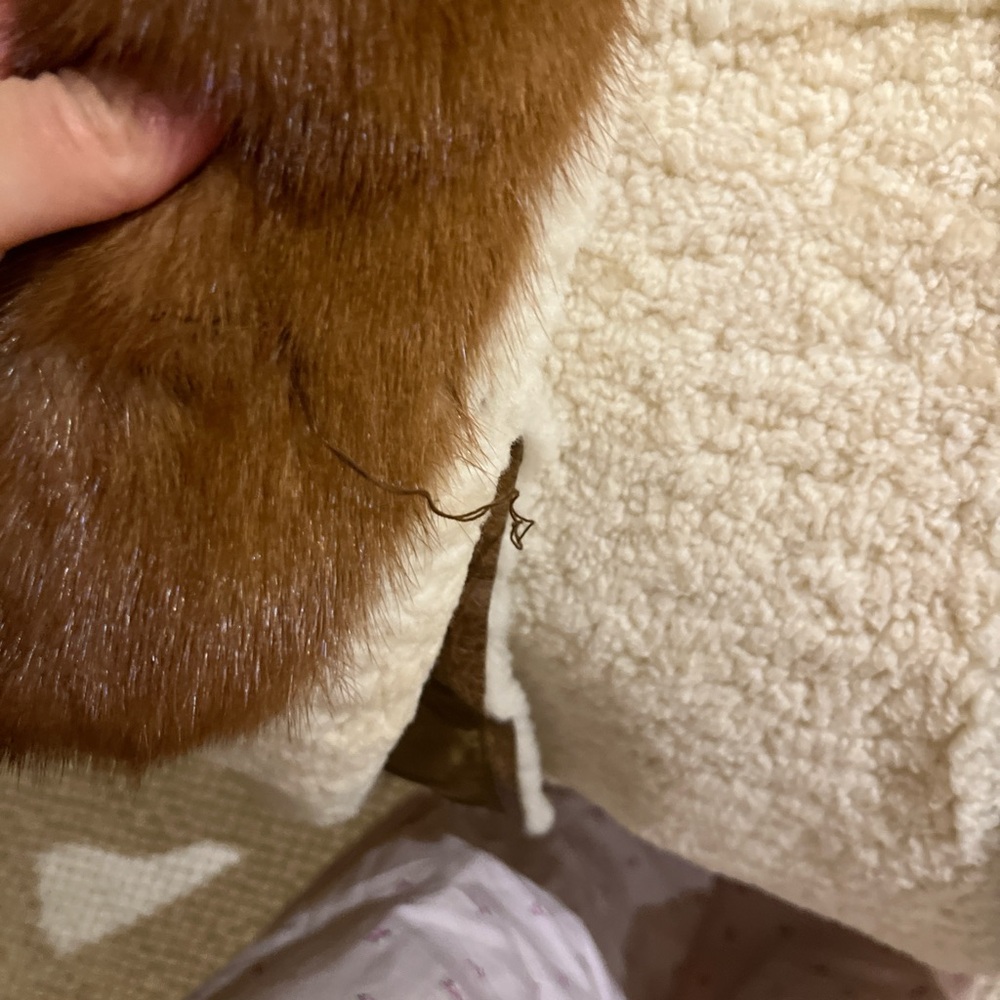 Prada Brown Fall Winter 2004 Mink Fur-Trimmed Leather Shearling Coat - Picture 9 of 9